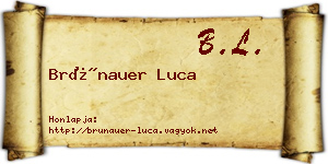 Brünauer Luca névjegykártya